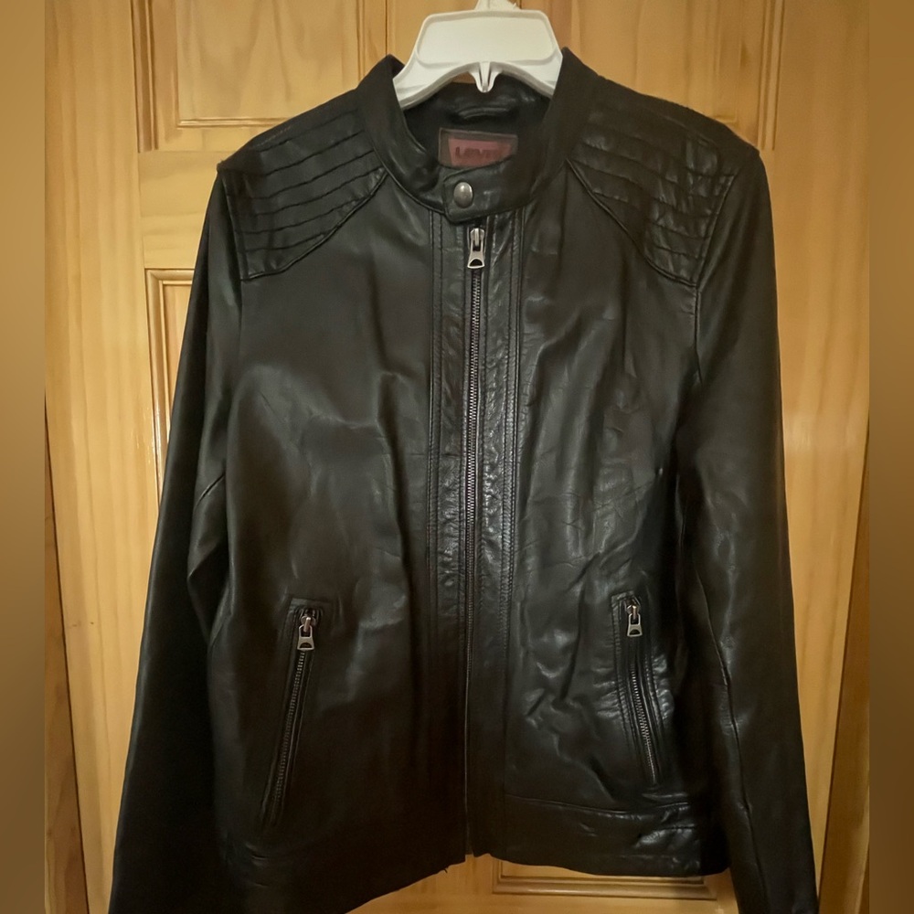 Levi’s Men Black Leather Jacket